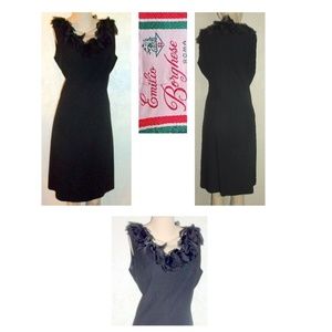Emilio Borghese Vintage Black Sexy Sheath Dress